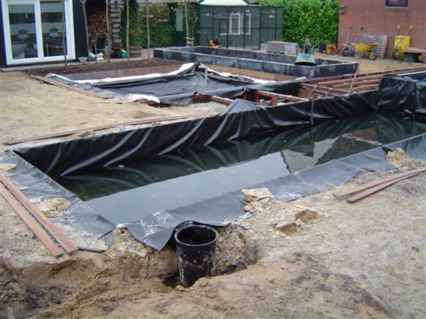 pond construction step 4