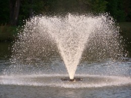 A fountain pump causes water to spray up into your pond or into a water ornament