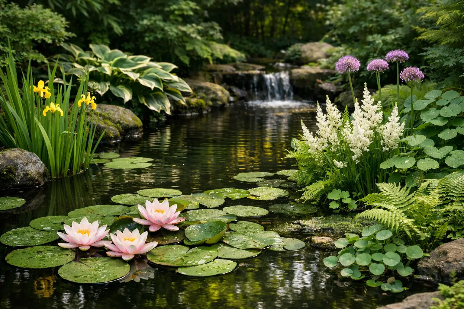 10 beste planten voor schaduwvijver