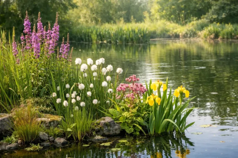 De beste moerasplanten voor een natte oever