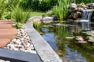 Gids voor vijverrand materialen in de tuin