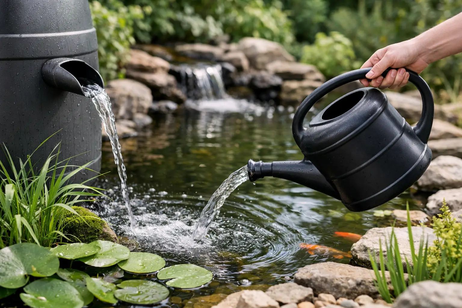 Regenwater gebruiken in uw vijver: zo doet u dat